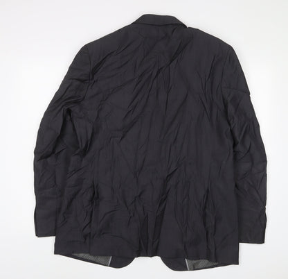 Back view of Autograph men’s grey polyester jacket suit jacket, size 44, regular