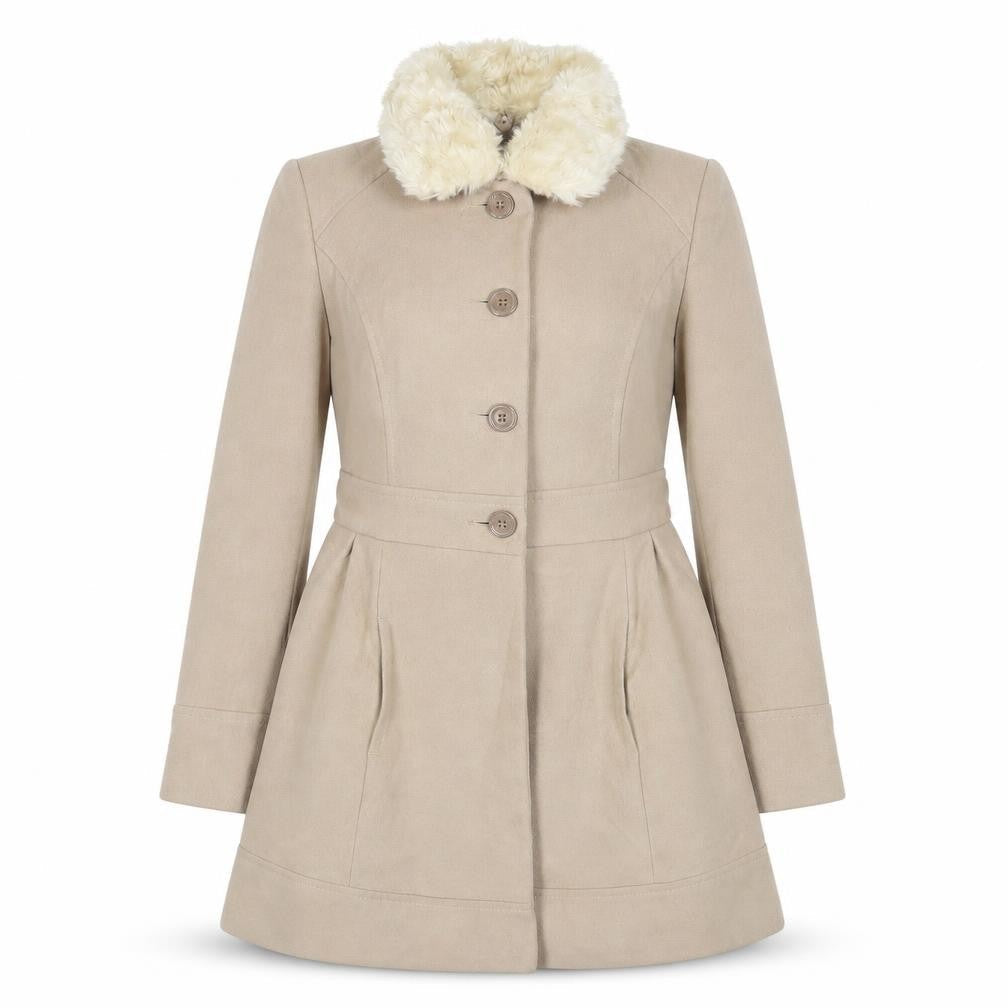 Dorthy Perkins Womens Beige Overcoat Coat Size 12 Button
