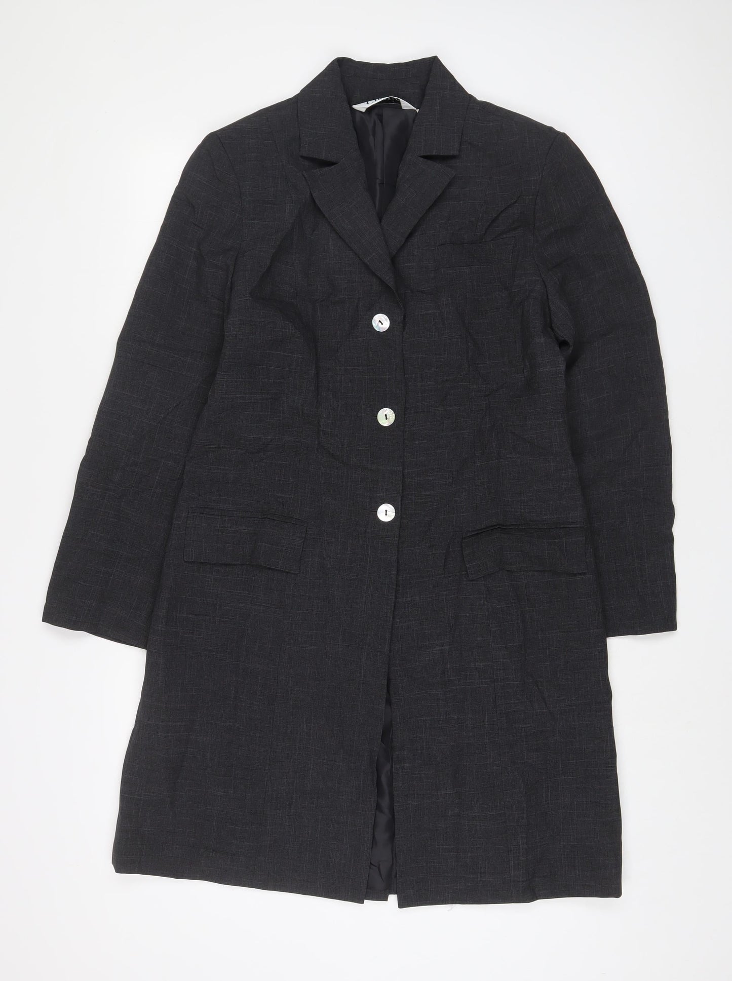 Classic Womens Grey Jacket Blazer Size 10 Button