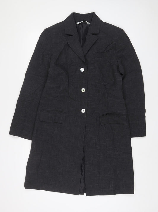 Classic Womens Grey Jacket Blazer Size 10 Button