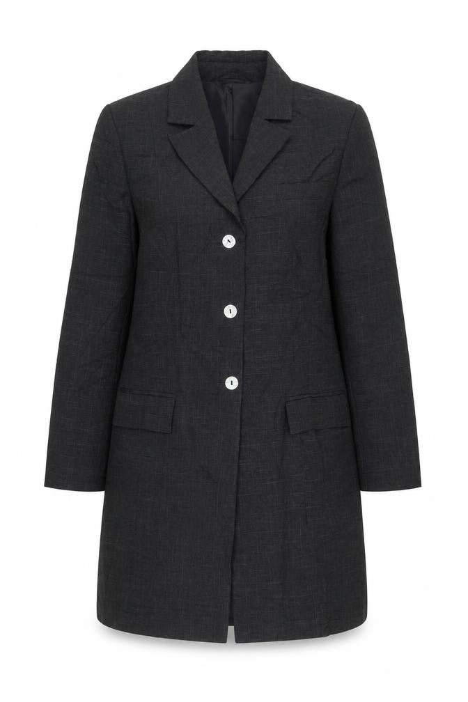 Classics Womens Grey Jacket Blazer Size 10 Button