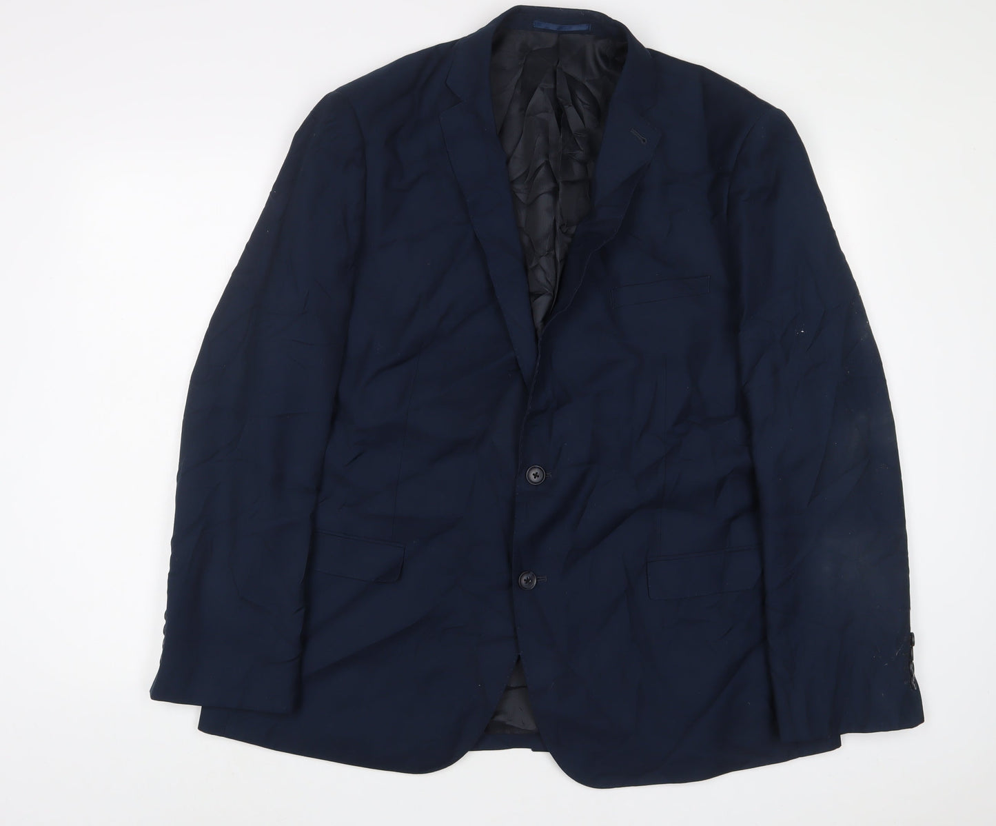 Tailor & Cutter Mens Blue Polyester Jacket Suit Jacket Size 46 Regular