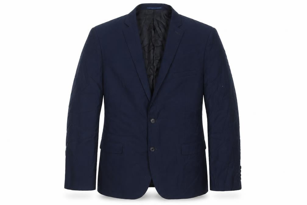 Tailor & Cutter Mens Blue Polyester Jacket Suit Jacket Size 46 Regular