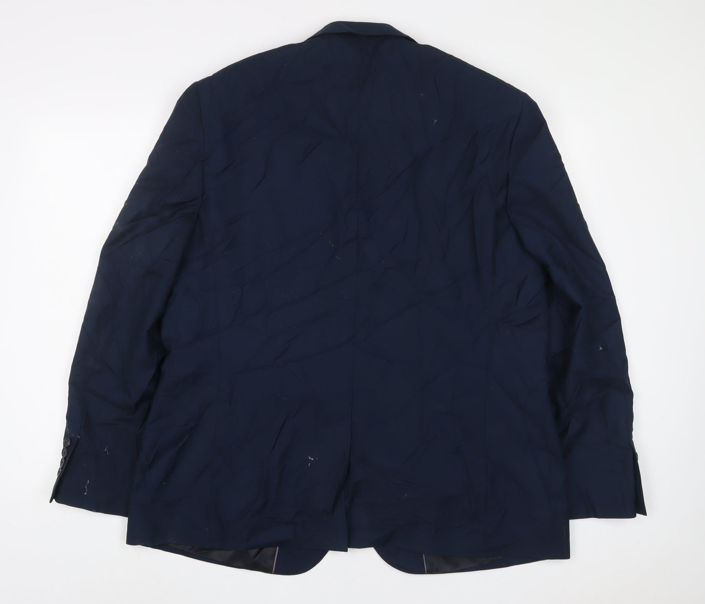 Tailor & Cutter Mens Blue Polyester Jacket Suit Jacket Size 46 Regular