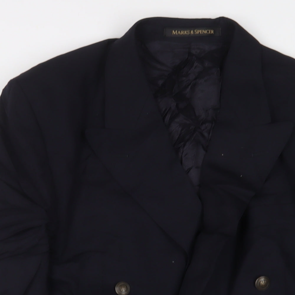Marks and Spencer Mens Blue Wool Jacket Suit Jacket Size 40 Regular