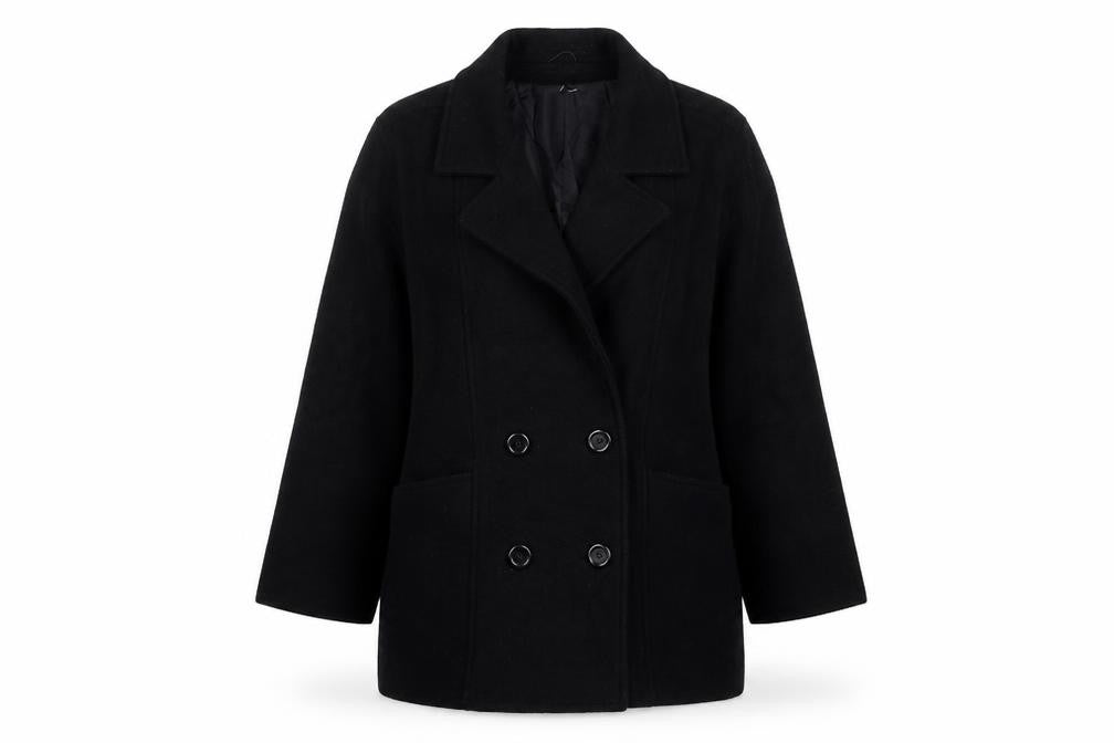 Classics Womens Black Jacket Coat Size 18 Button
