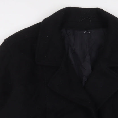 Classics Womens Black Jacket Coat Size 18 Button