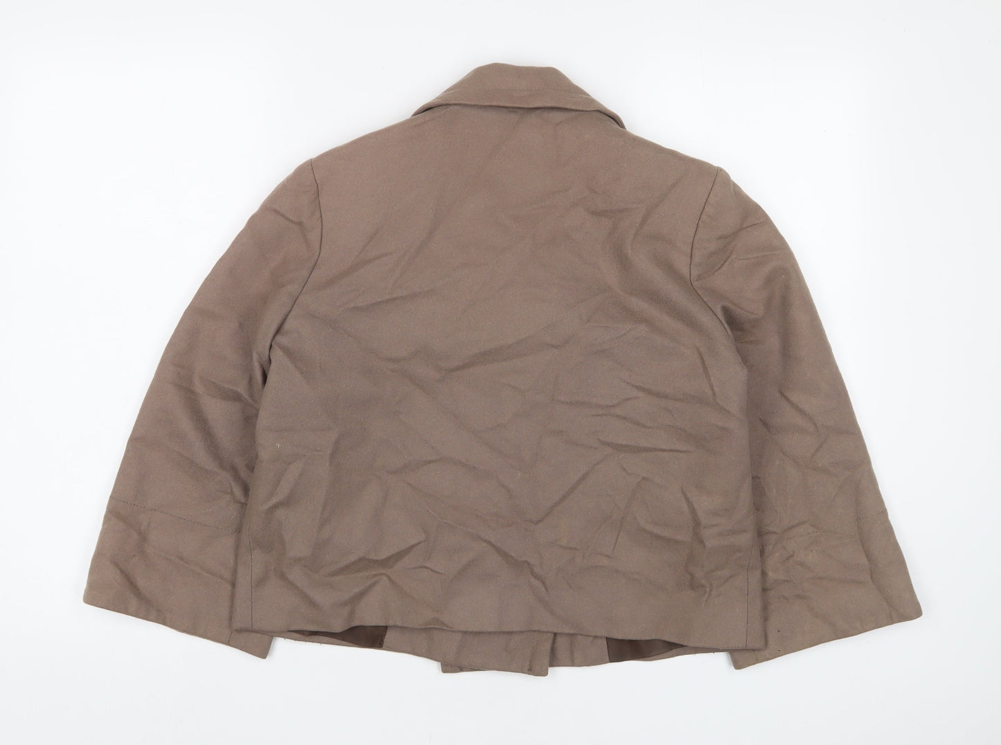 Marks and Spencer Womens Brown Jacket Size 10 Button