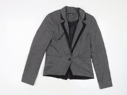 Warehouse Womens Grey Jacket Blazer Size 10 Button