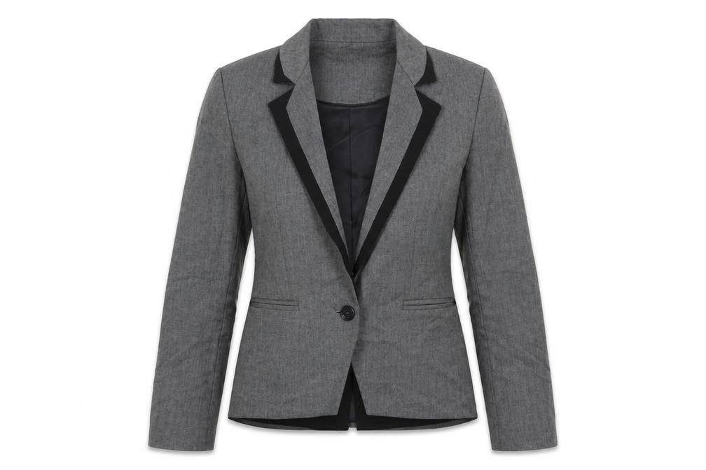 Warehouse Womens Grey Jacket Blazer Size 10 Button