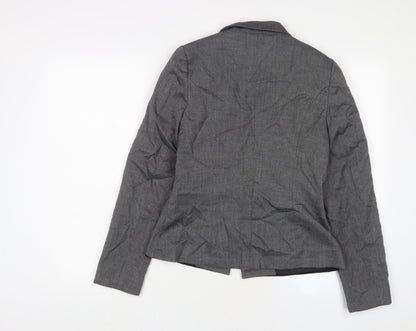 Warehouse Womens Grey Jacket Blazer Size 10 Button