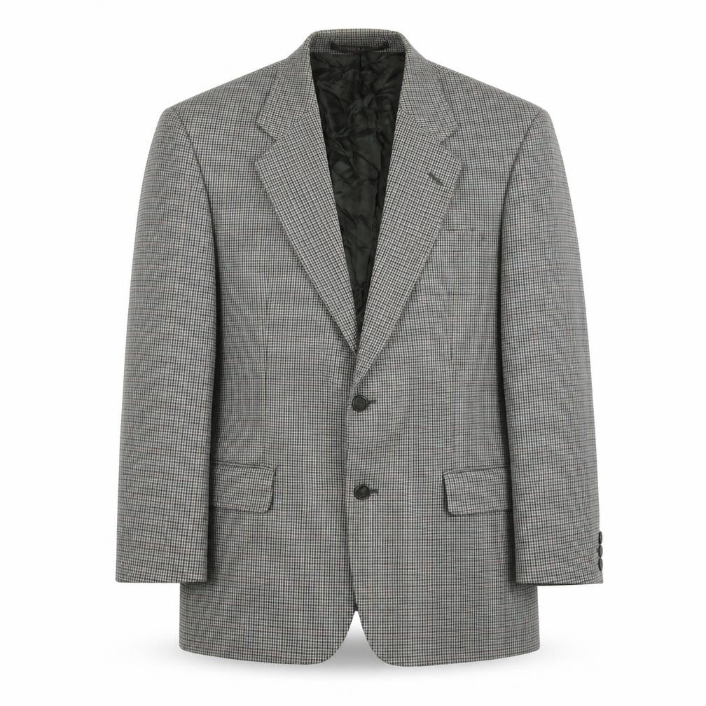 Marks & Spencer Mens Green Plaid Wool Jacket Suit Jacket Size 38 Regular