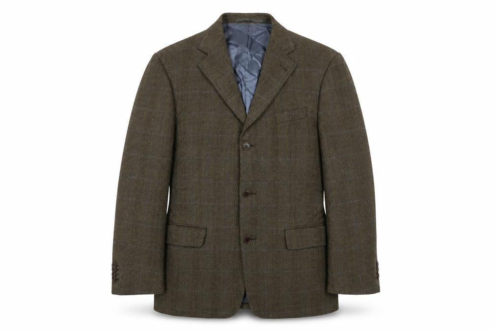 Racing Green Mens Brown Wool Jacket Suit Jacket Size 38 Regular