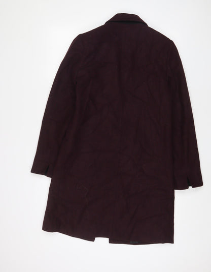 Collection Womens Purple Overcoat Coat Size 8 Button