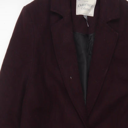 Collection Womens Purple Overcoat Coat Size 8 Button