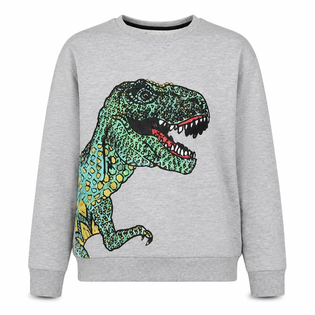 Topshop Womens Grey Cotton Pullover Sweatshirt Size XS Pullover - Dinosaur