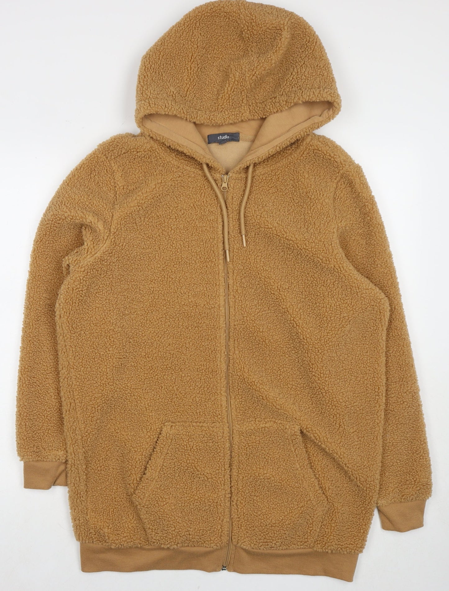 Studio Womens Brown Jacket Size 12 Zip - Teddy Fleece Size 12-14