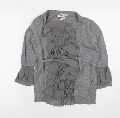 Next Womens Grey Round Neck Cotton Pullover Jumper Size 12
