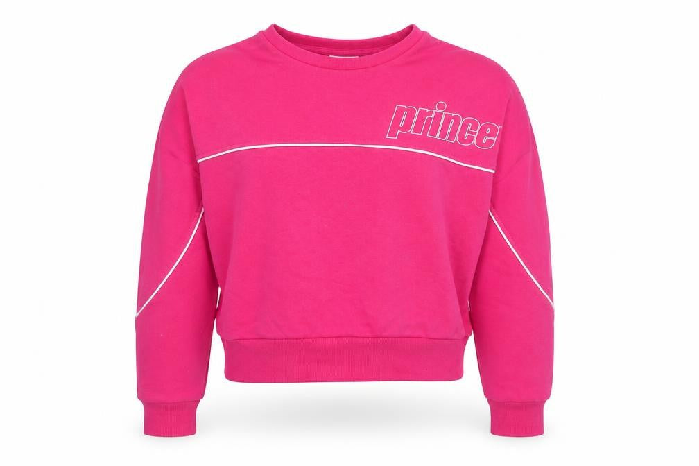 Prince Womens Pink Cotton Pullover Sweatshirt Size 12 Pullover - Logo, cropped Size 12-14