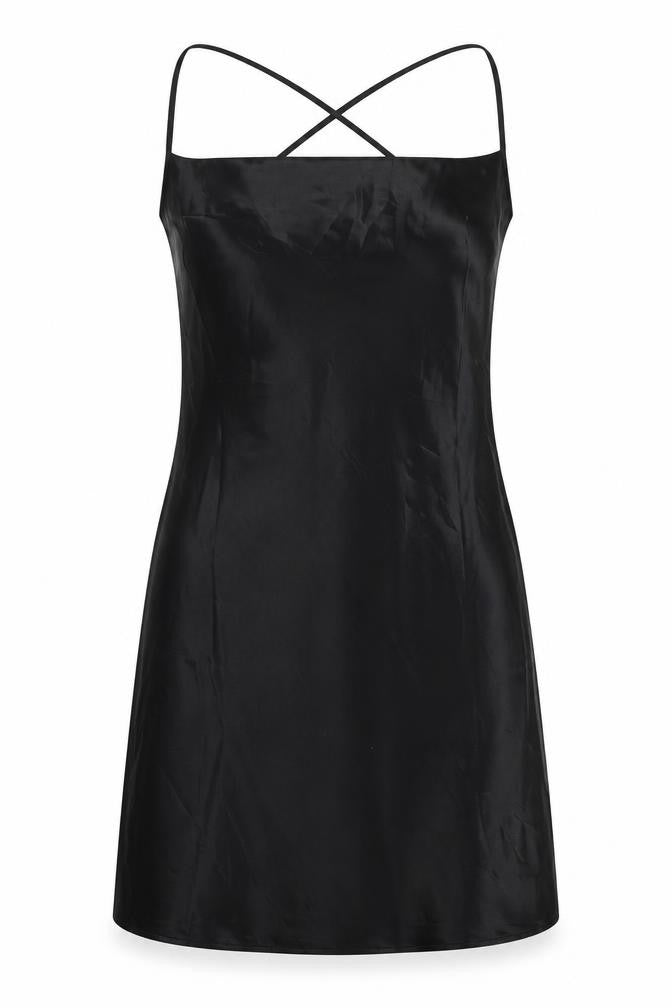 Divided by H&M Womens Black Polyester Slip Dress Size 8 Cowl Neck Pullover