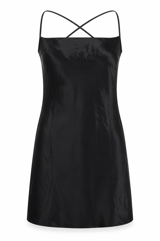 Divided by H&M Womens Black Polyester Slip Dress Size 8 Cowl Neck Pullover