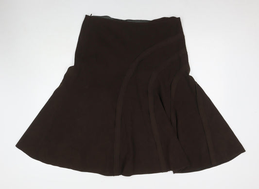 MK One Womens Brown Polyester A-Line Skirt Size 34 in Zip