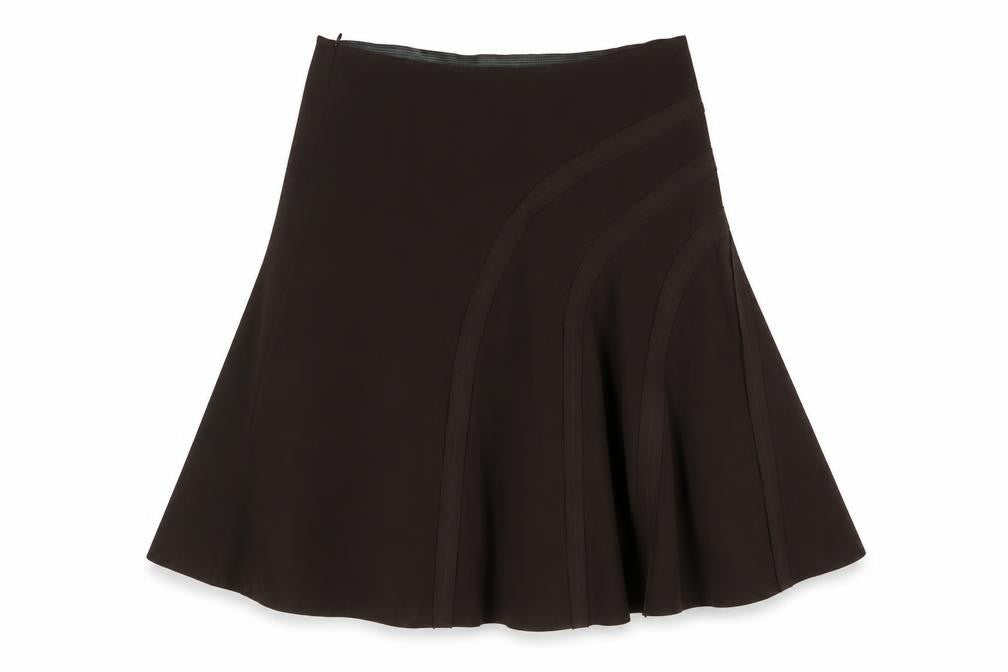 MK One Womens Brown Polyester A-Line Skirt Size 34 in Zip