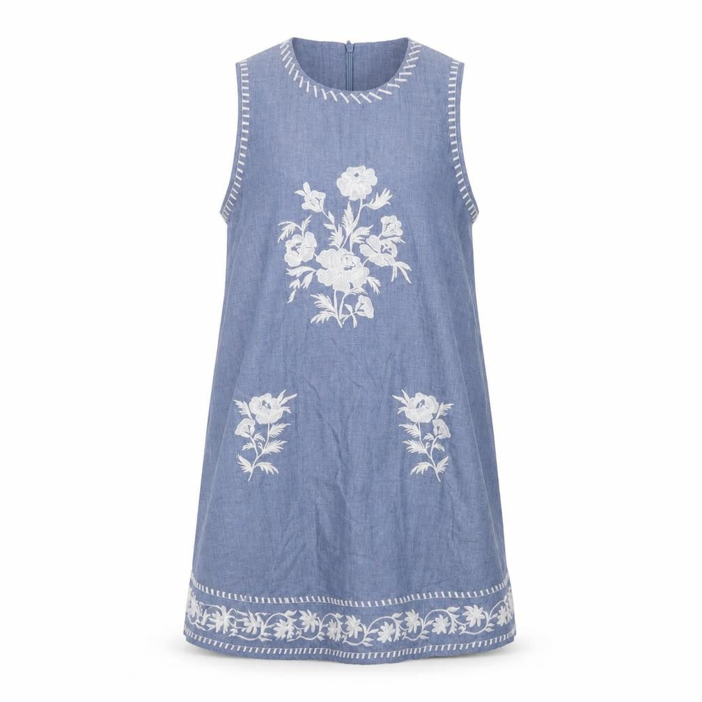 Zara Womens Blue Viscose A-Line Size XS Round Neck Pullover