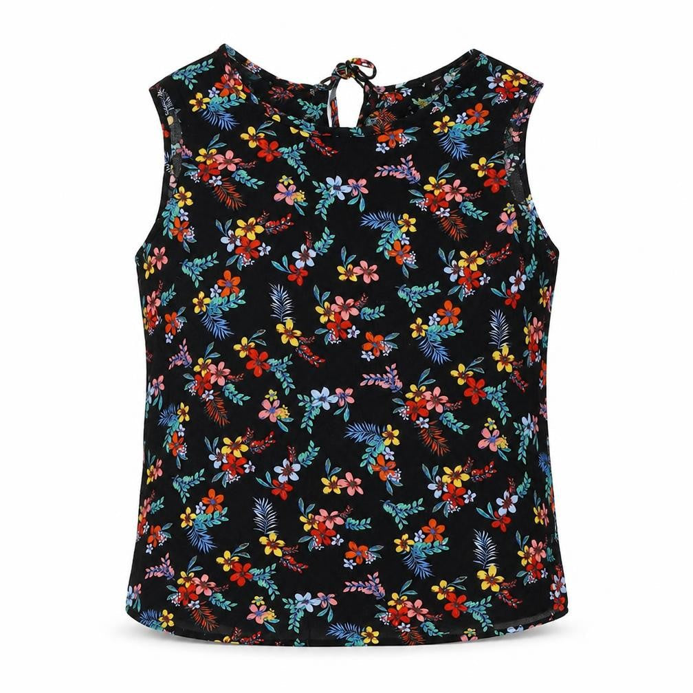 Red Herring Womens Multicoloured Floral Viscose Basic Button-Up Size 10 Boat Neck
