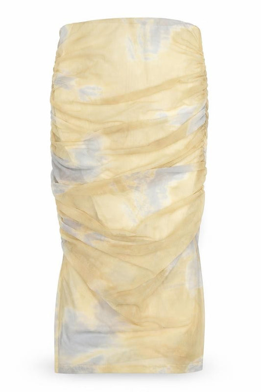 Zara Womens Beige Viscose Straight & Pencil Skirt Size S