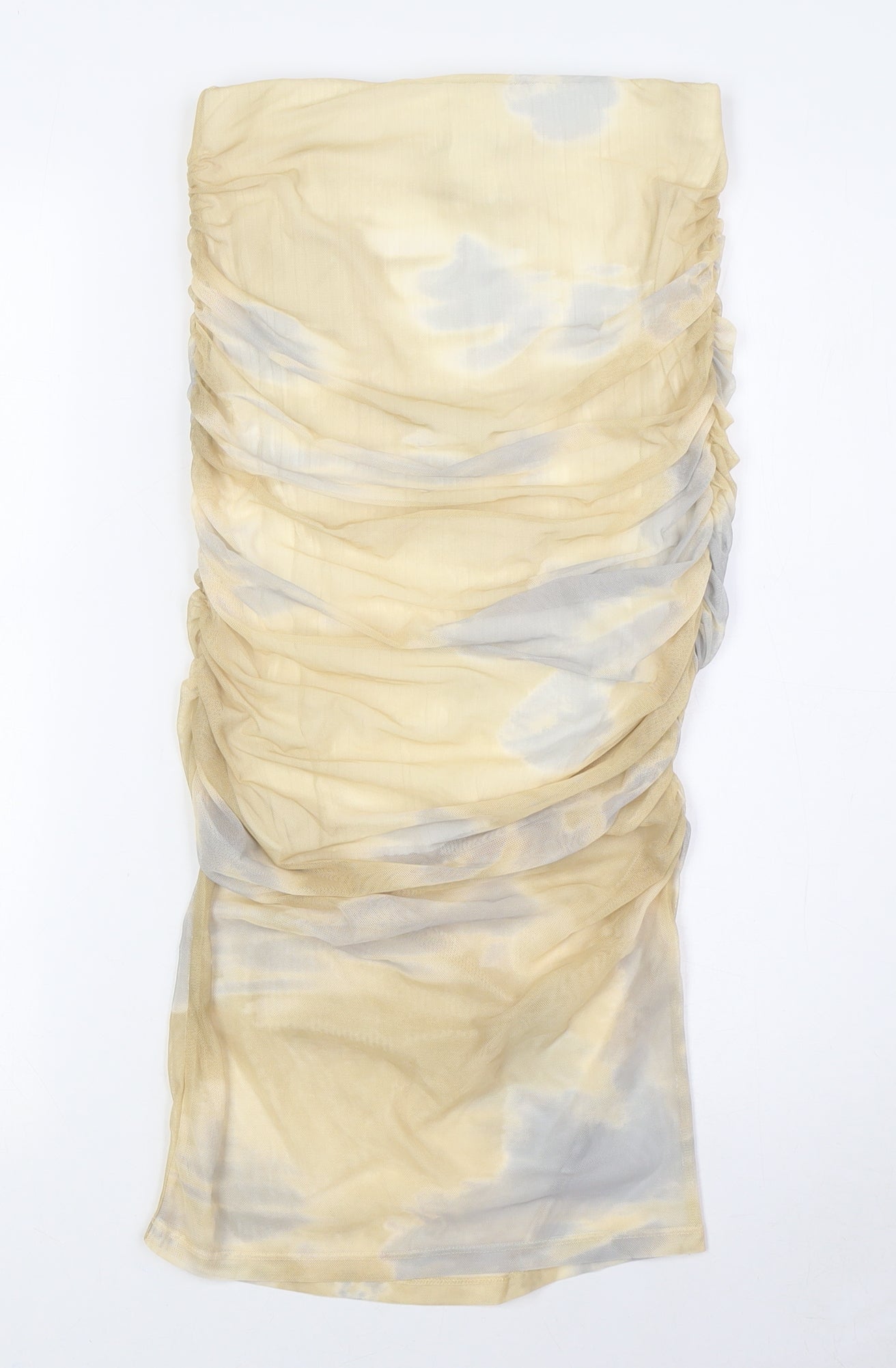 Zara Womens Beige Viscose Straight & Pencil Skirt Size S