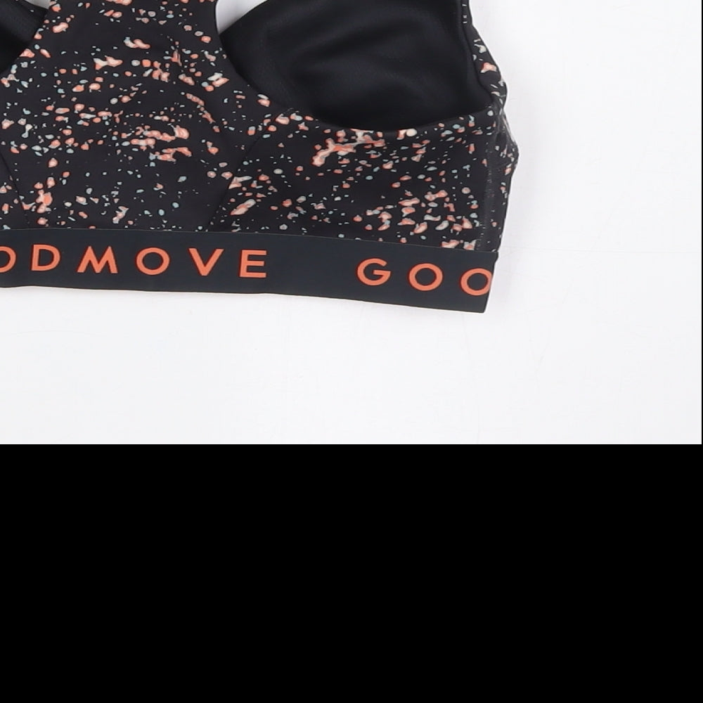 Marks & Spencer Womens Black Polyester Cropped Tank Size S V-Neck Zip - Size 32D