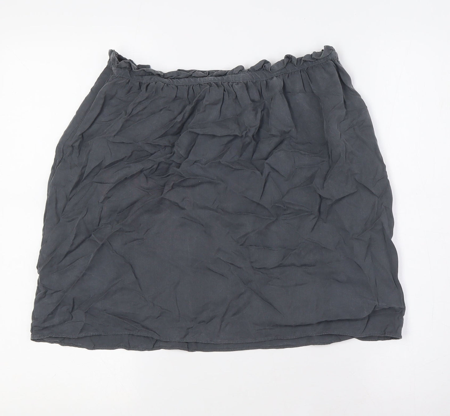 Kookai Womens Grey Lyocell A-Line Skirt Size 10 Zip