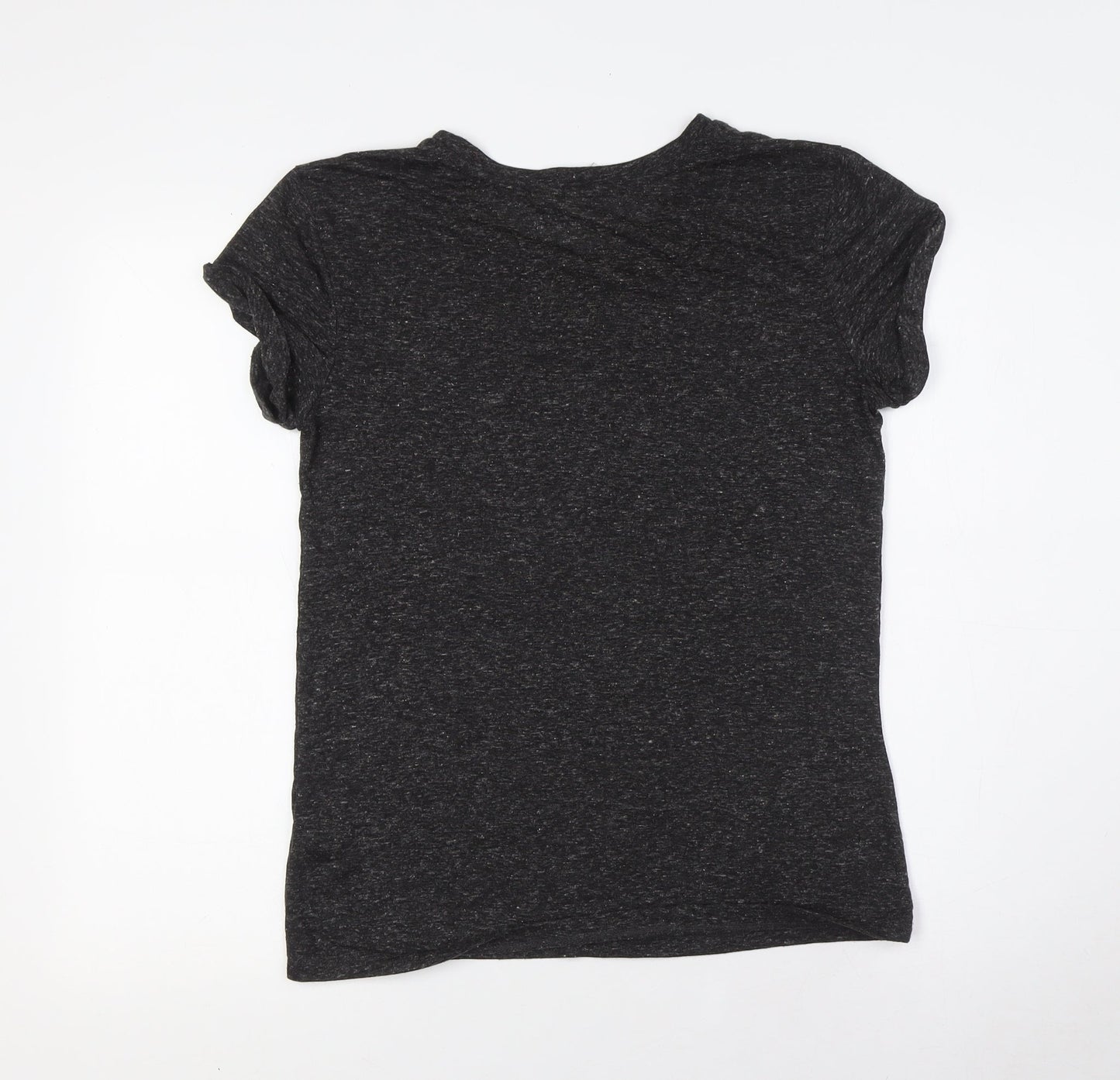 Divided by H&M Mens Grey Polyester T-Shirt Size S Round Neck - Flecked