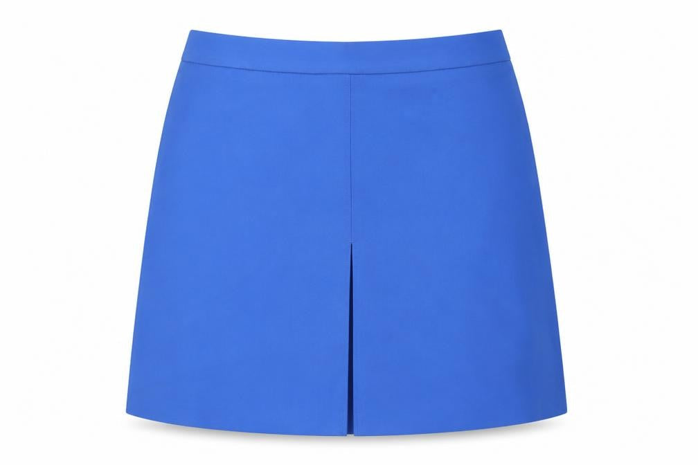 Marks & Spencer Womens Blue Polyester A-Line Skirt Size 20 Zip