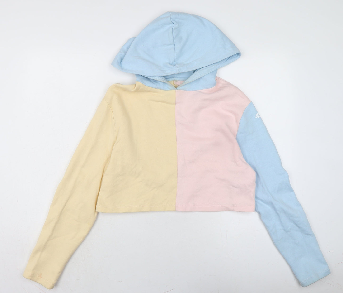 ASOS Womens Multicoloured Colourblock Cotton Pullover Sweatshirt Size 10