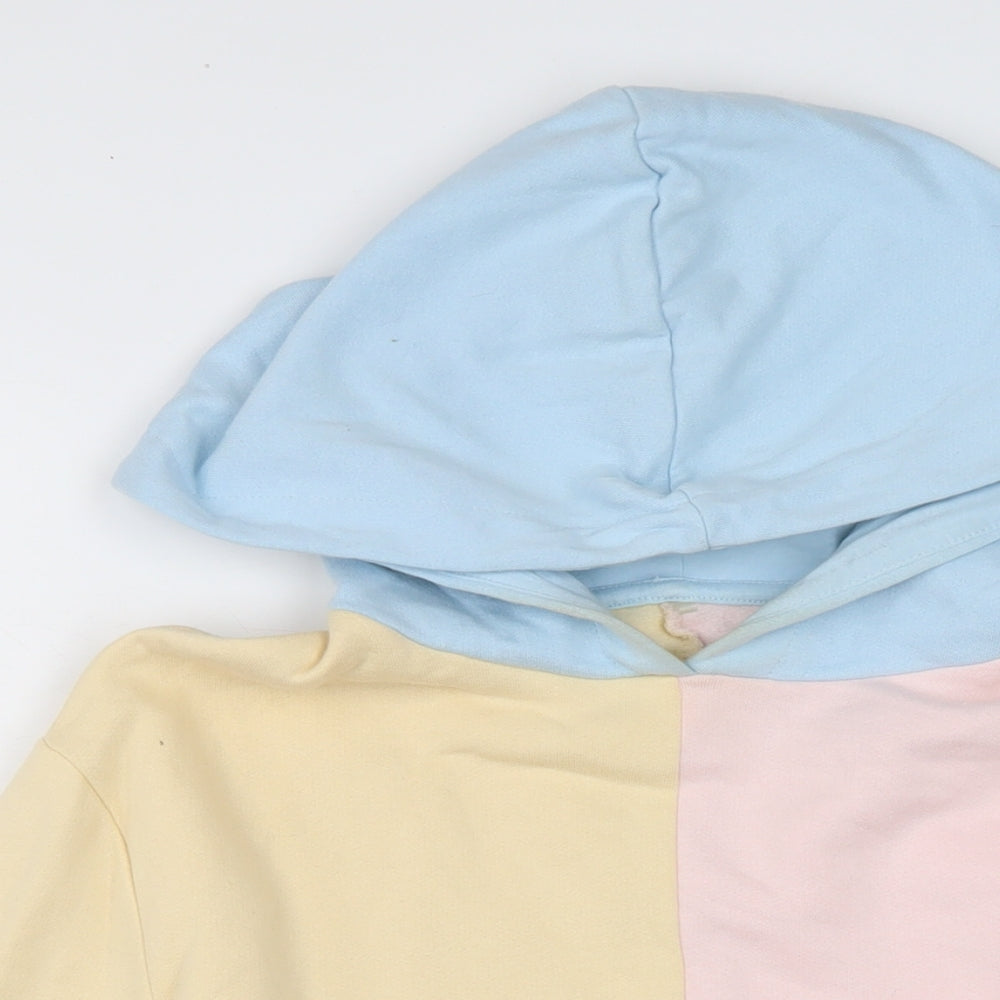 ASOS Womens Multicoloured Colourblock Cotton Pullover Sweatshirt Size 10