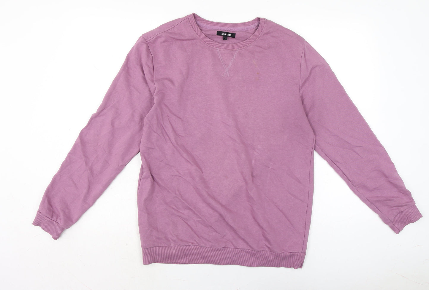 Zudio Womens Purple Cotton Pullover Sweatshirt Size L