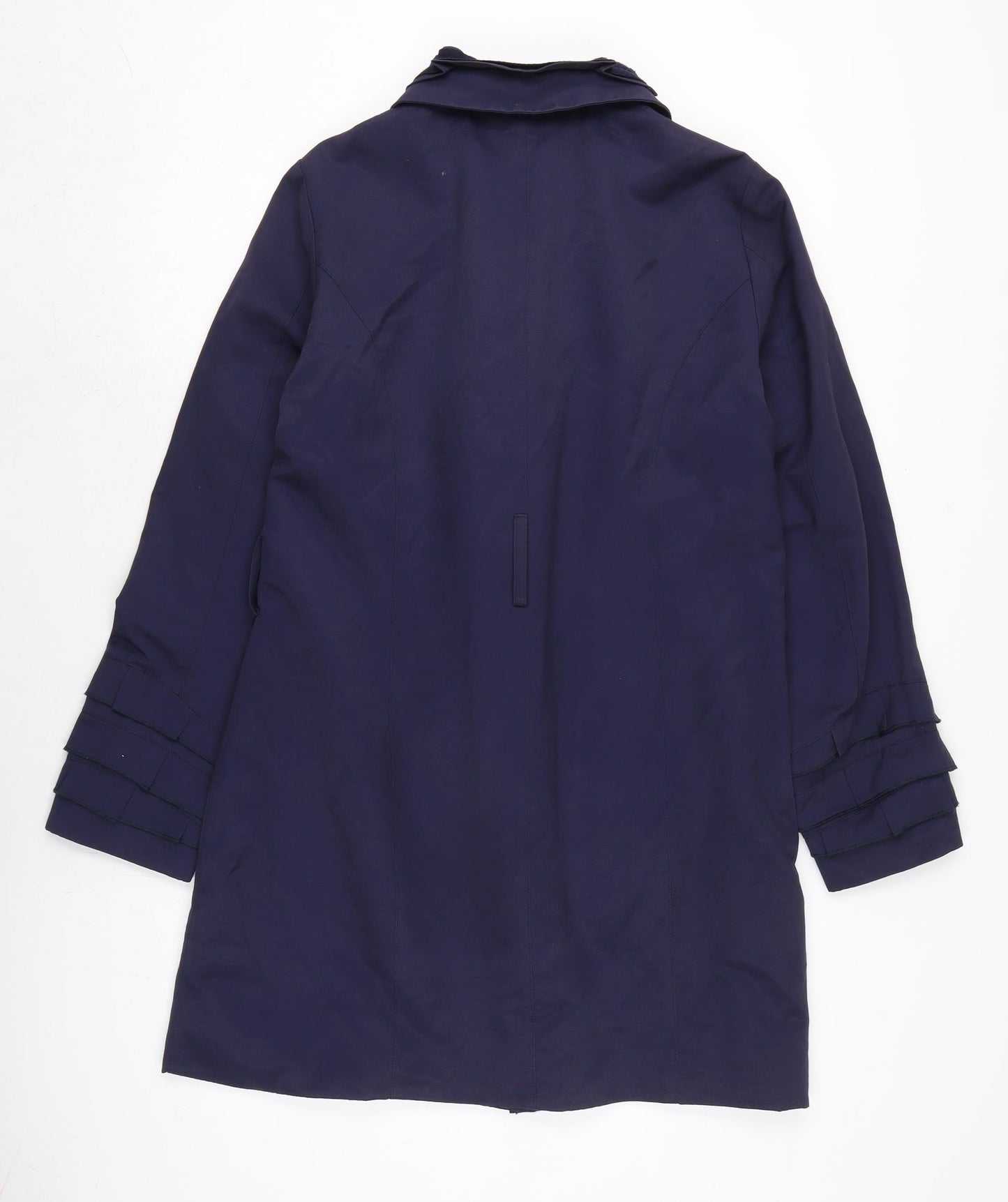 Per Una Womens Blue Overcoat Coat Size 16 Button