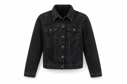 New Look Womens Grey Biker Jacket Size M Button