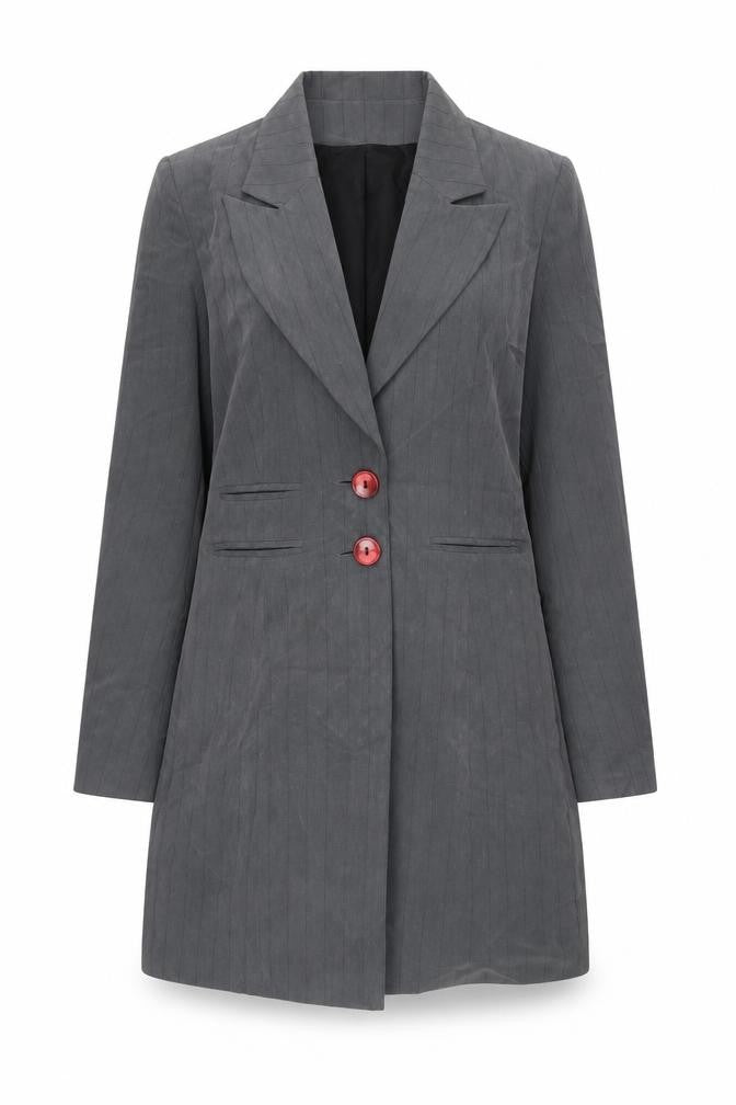 Unit 7 Womens Grey Jacket Size 12 Button