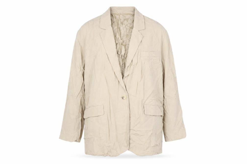 Zara Womens Beige Jacket Size L Button