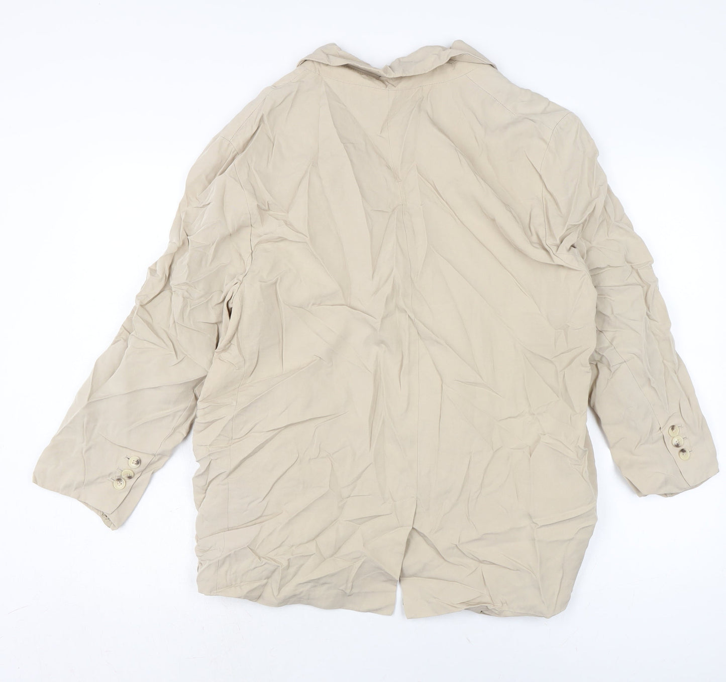 Zara Womens Beige Jacket Size L Button