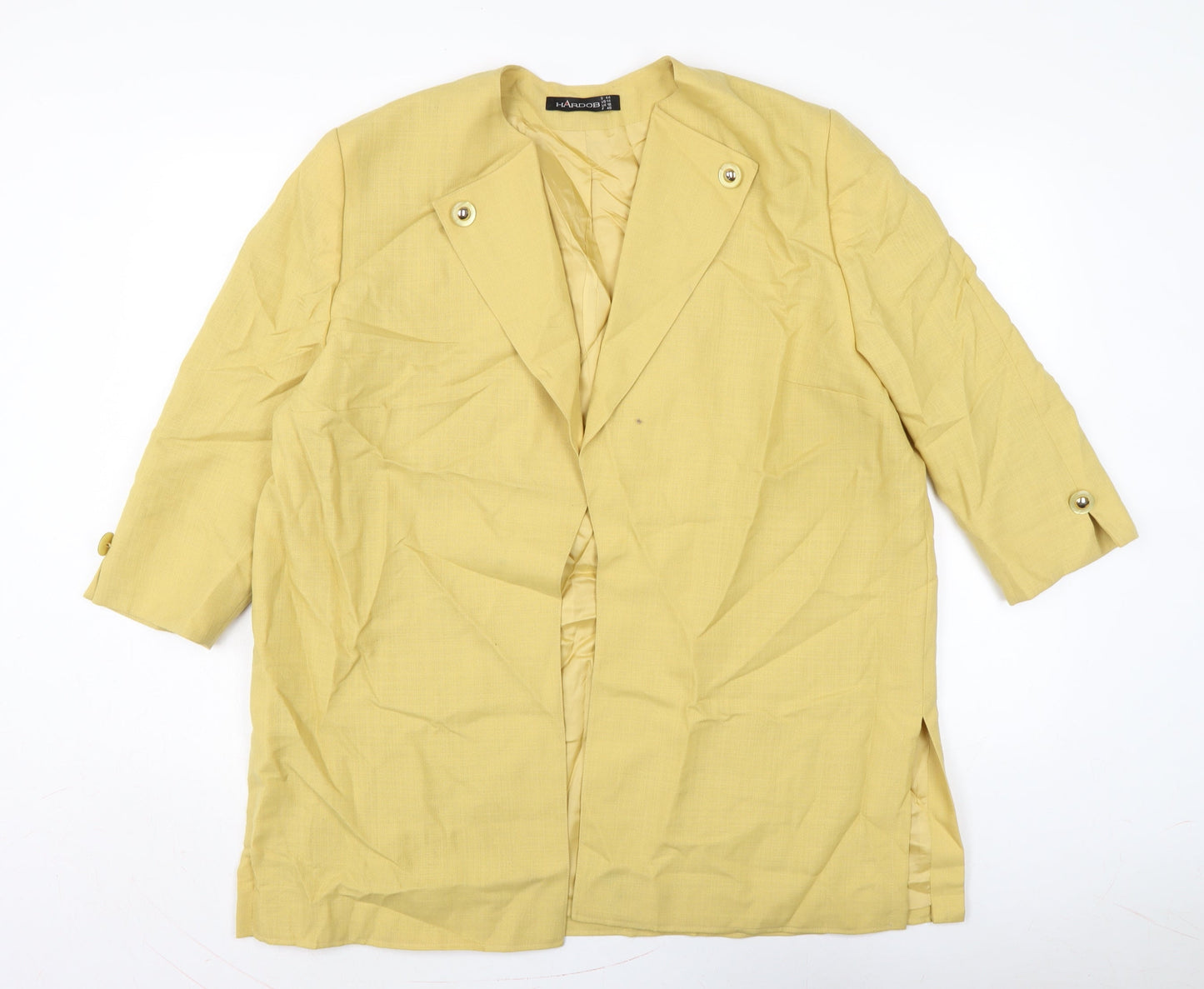 Hardob Womens Yellow Kimono Jacket Size 18