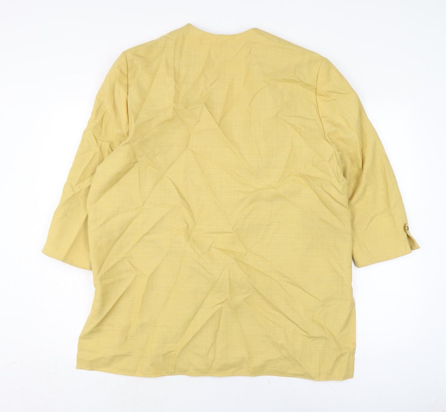 Hardob Womens Yellow Kimono Jacket Size 18