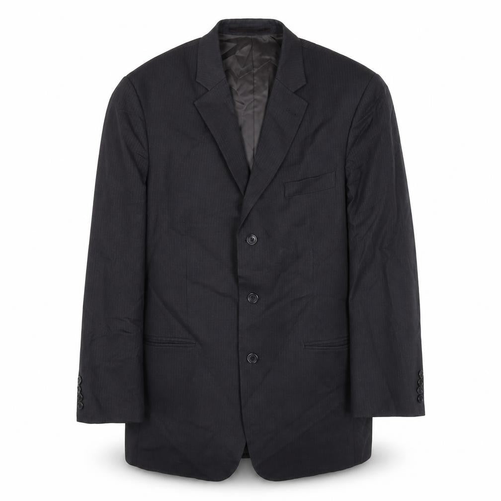 Dress for Success Mens Grey Jacket Size L Button
