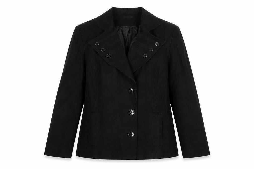 Klass Womens Black Jacket Size 16 Button