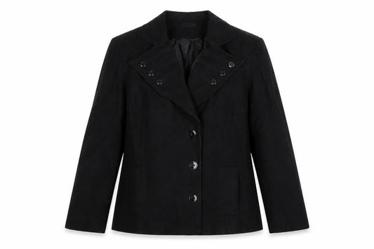 Klass Womens Black Jacket Size 16 Button
