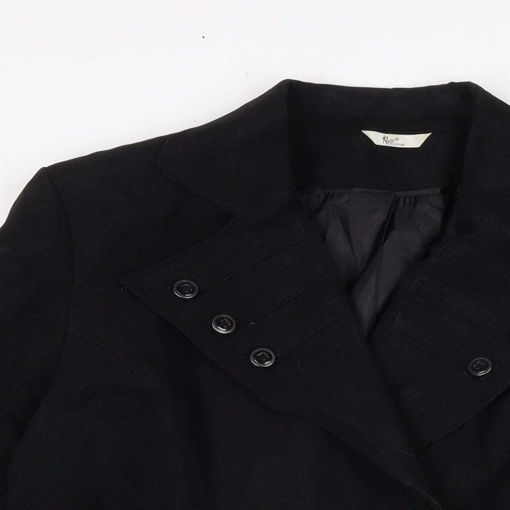 Klass Womens Black Jacket Size 16 Button