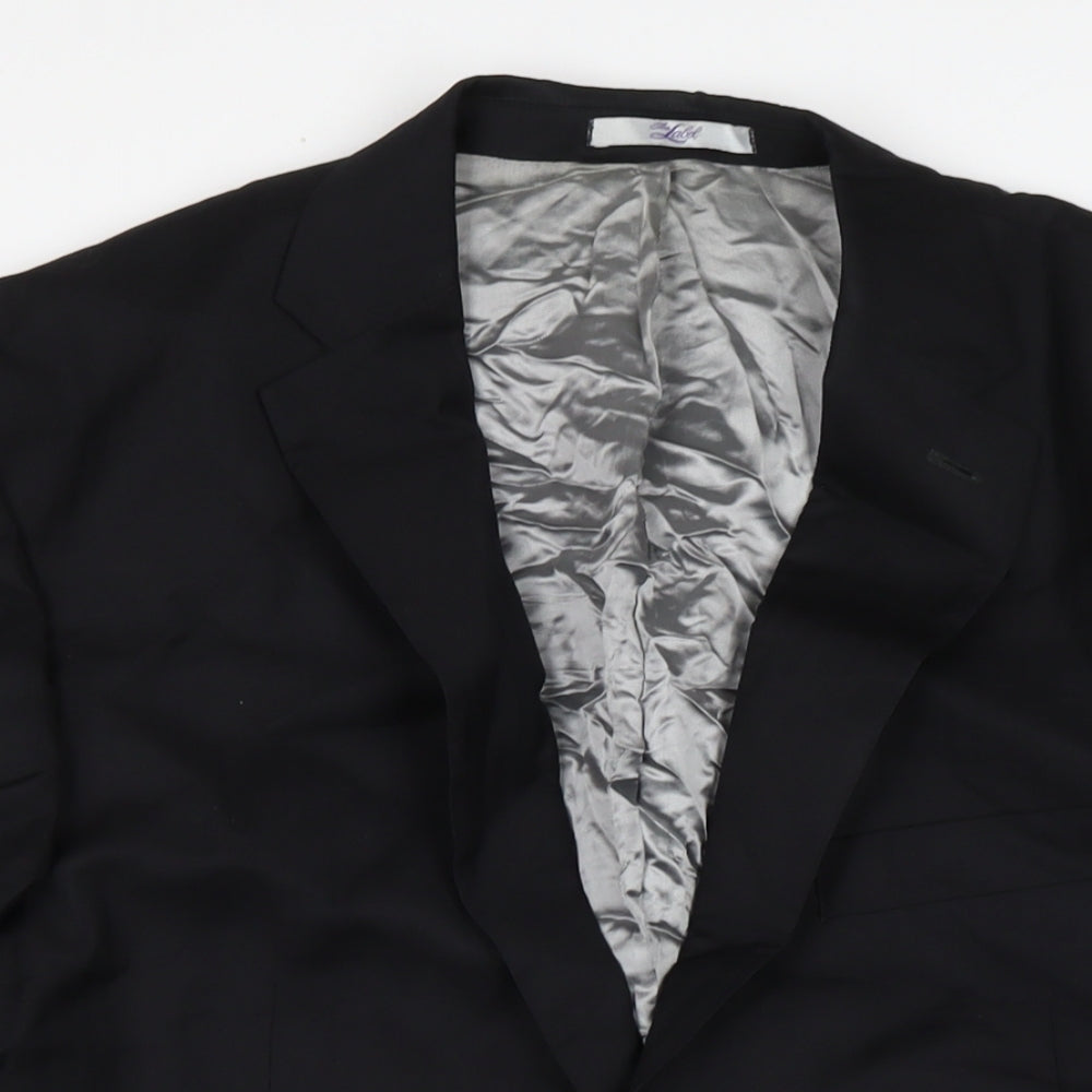 The Label Mens Black Jacket Size 44 Button